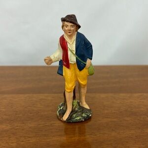 Antique Germany composition paper mache nativity shepherd putz figurine